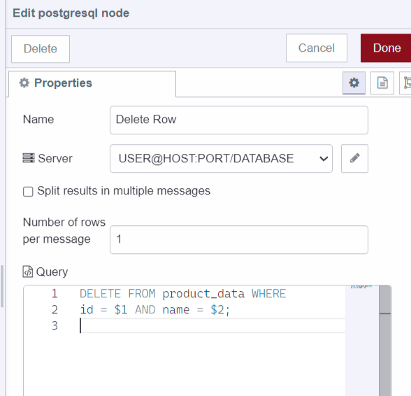Deleting product data to the database "Deleting product data to the database"